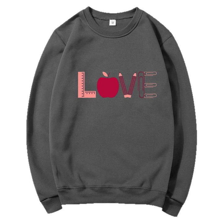 Kvinders sweatshirt med kreativ kærlighedsmotiv Stilla