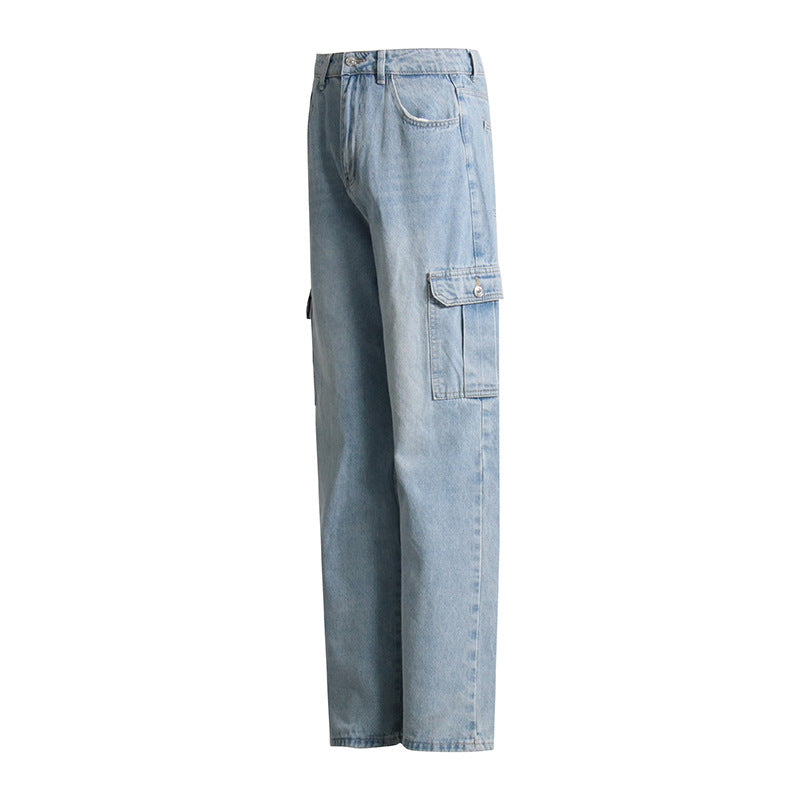 Dame Cargo-jeans i modern oversized-snit med praktiske lommer Stilla