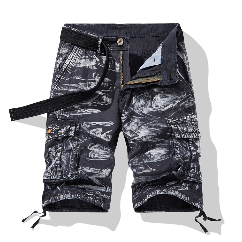 Herrer Cargo-shorts med innovativt lomme-design og elastisk talje Stilla