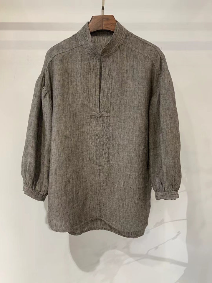 Dame Elegant Læderbluse Stilla