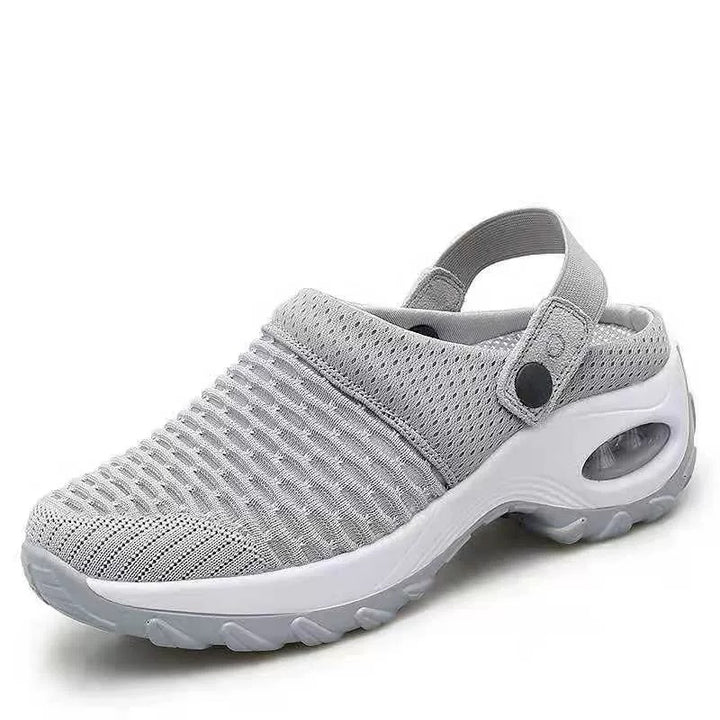 Dame åndbare fritids-sandaler med elastisk netdesign Stilla