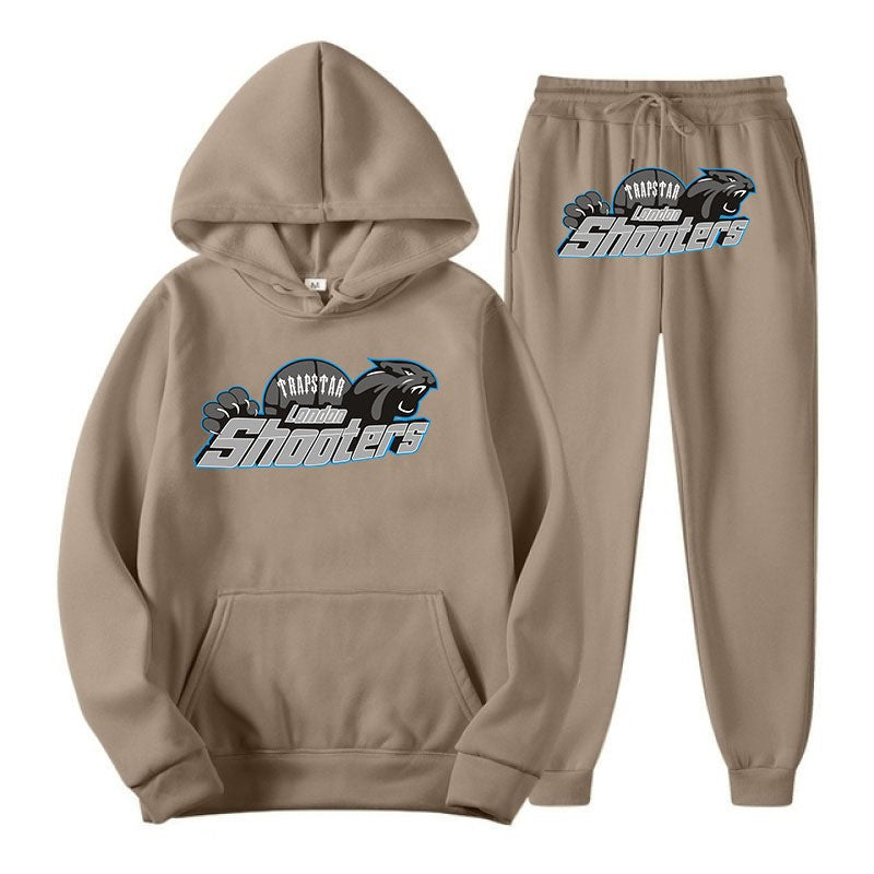 Dame's fritids hoodie og joggersæt med urban sportsdesign Skovae