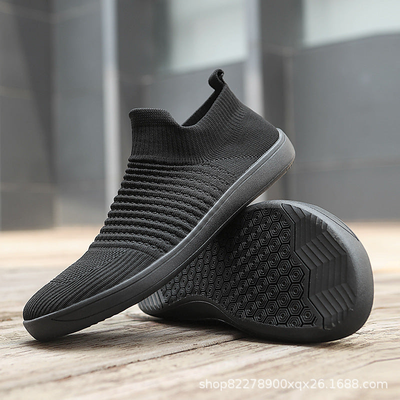 Unisex nan sokkelignende strikkesneaker med elastisk skaft og skridsikker gummisål Skovae