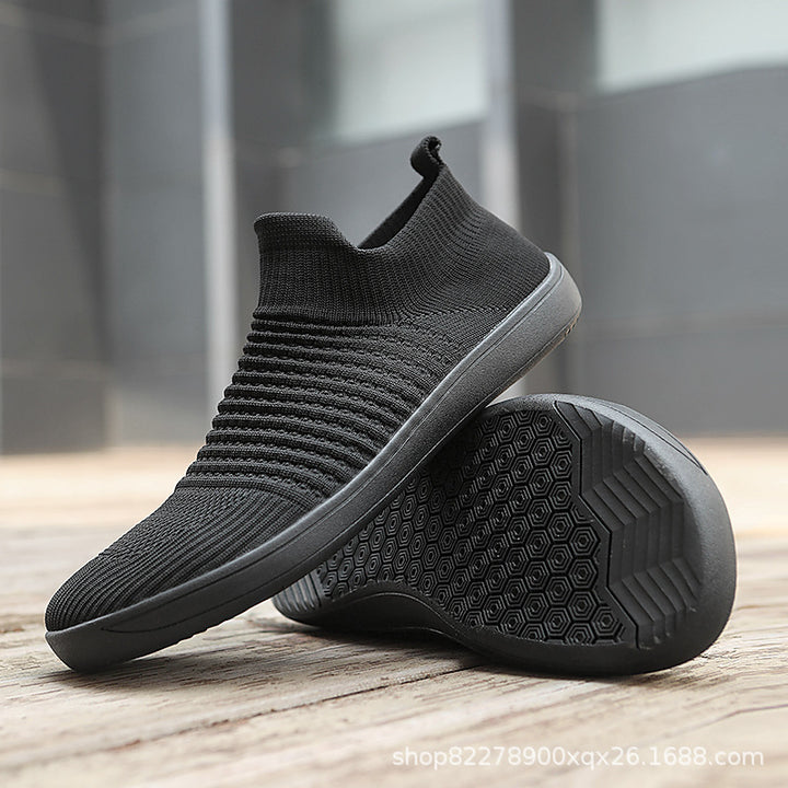 Unisex nan sokkelignende strikkesneaker med elastisk skaft og skridsikker gummisål Skovae