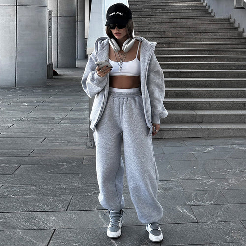 Kvindernes sporty hoodie og joggingbukser sæt Stilla