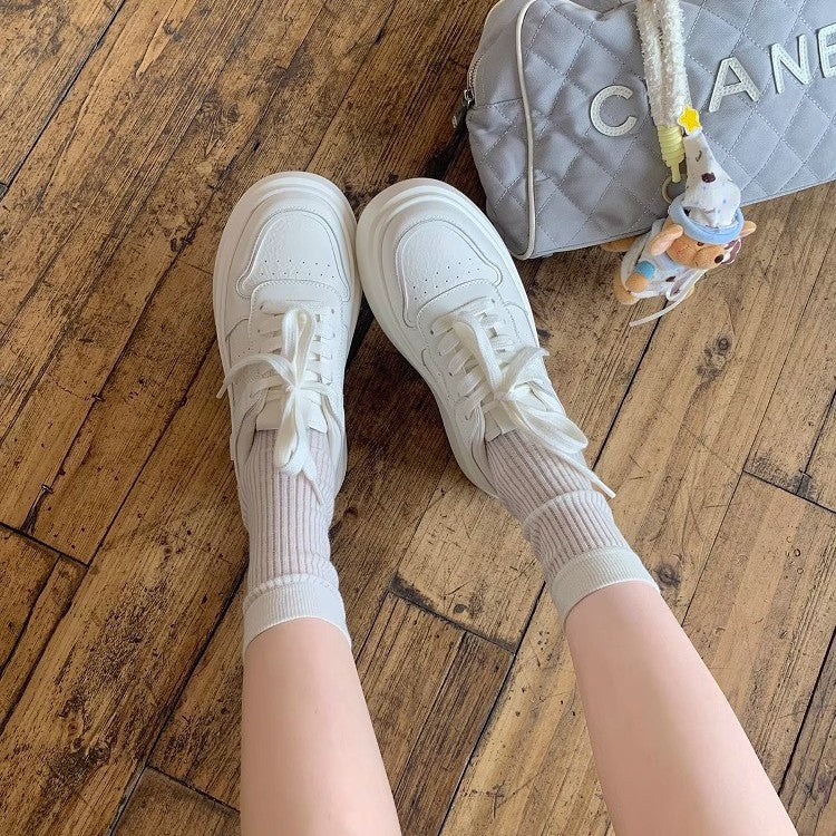 Femme Chunky Platform Snøre绑定 Sneakers Stilla