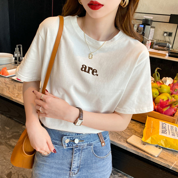 Femme Casual Grafik T-shirt Stilla