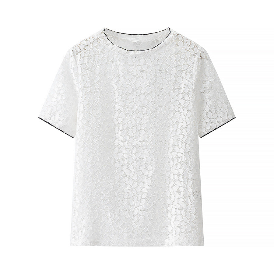 Dame spidstop med elegant rund halsudskæring og alsidigt design Stilla