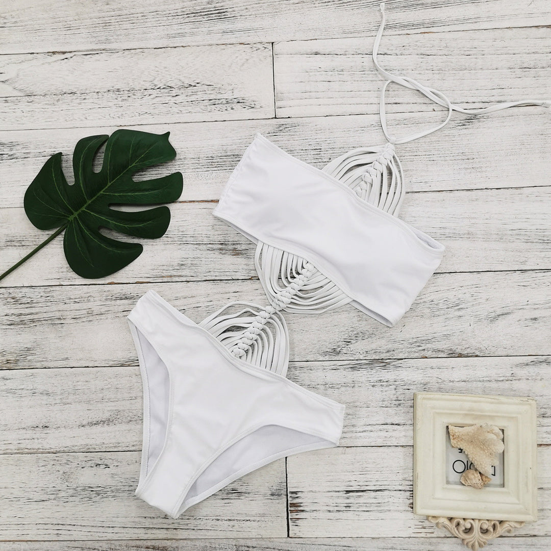 Dame Bikini-sæt med innovativt design og raffinerede bindebånd Stilla