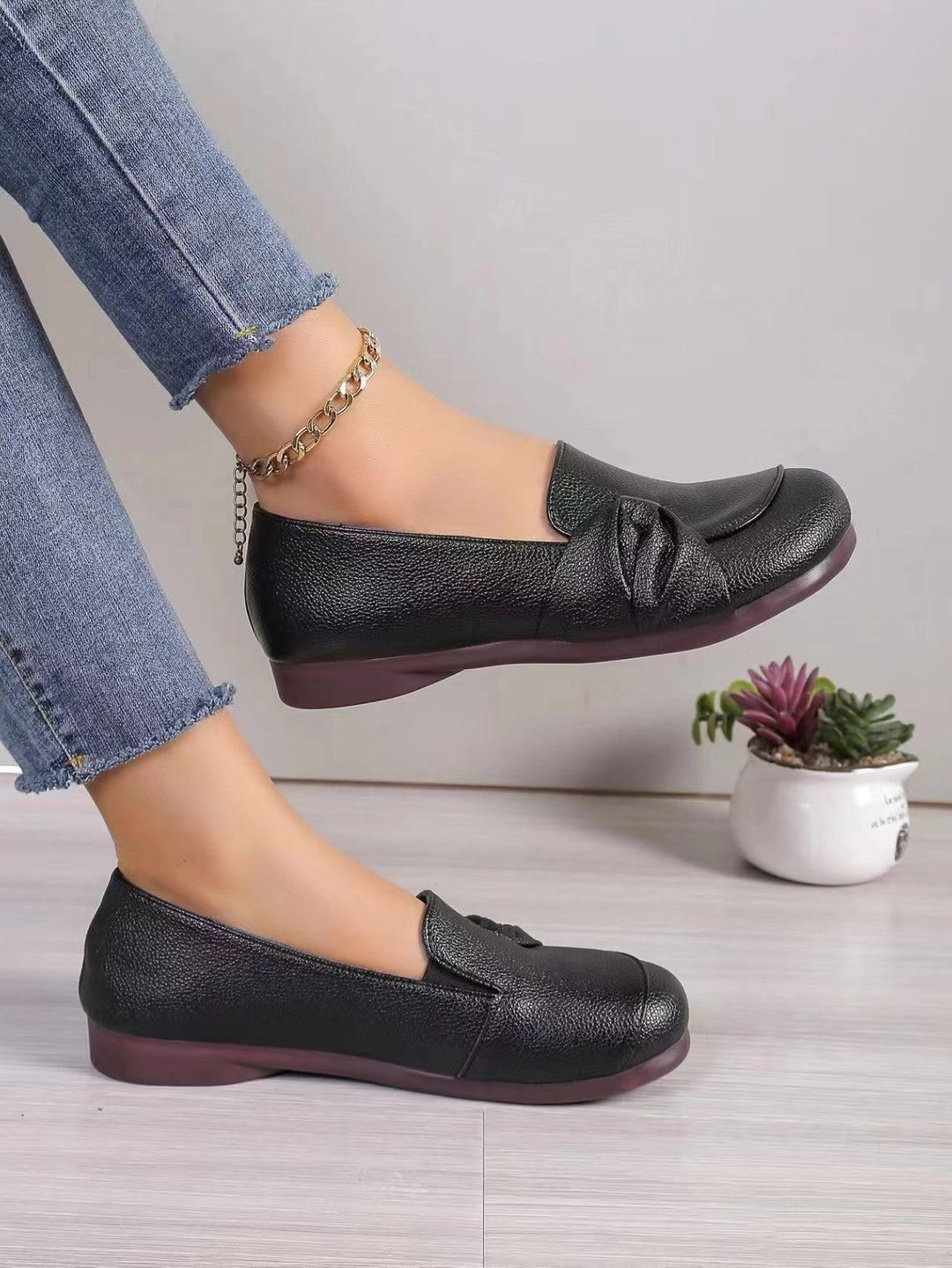 Dame Behagelige Slippers med elegant Fald-Design Stilla