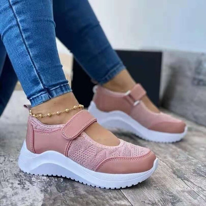 Dame Komfortable Sneakers med justerbar velcro og åndbart overmateriale Stilla