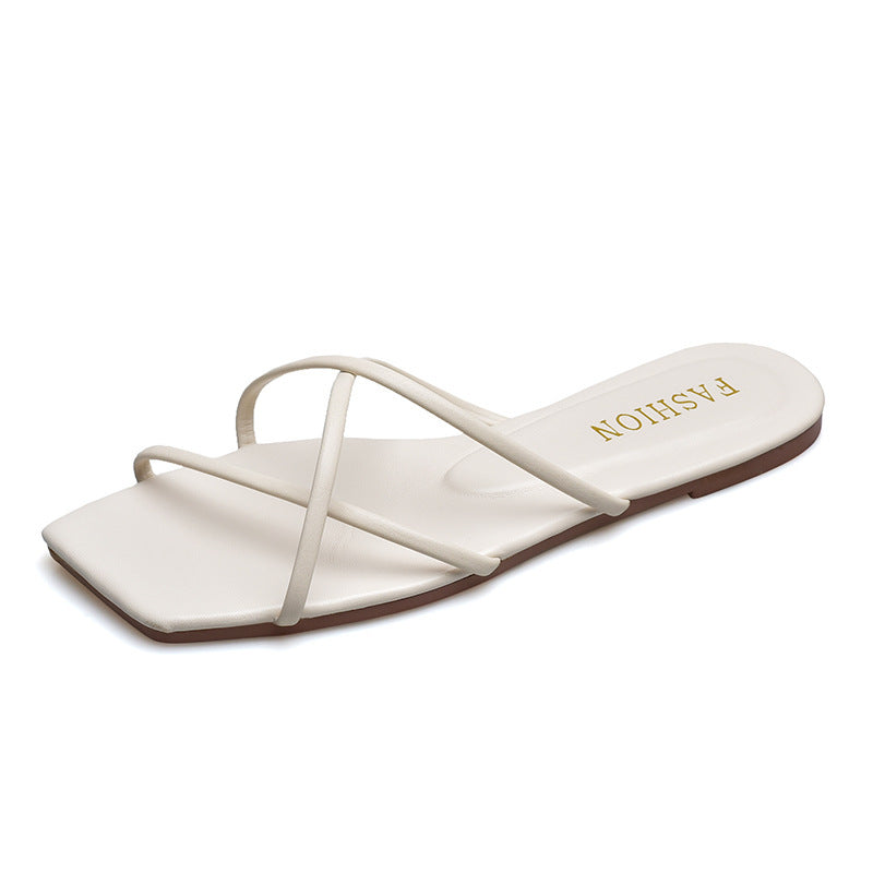 Dame Elegante Riemchensandaler med svungne remme og flad sål Stilla