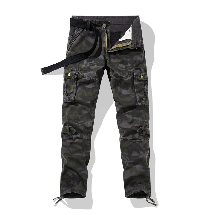 Herrer cargobukser i moderne camouflage-design med justerbar talje Stilla