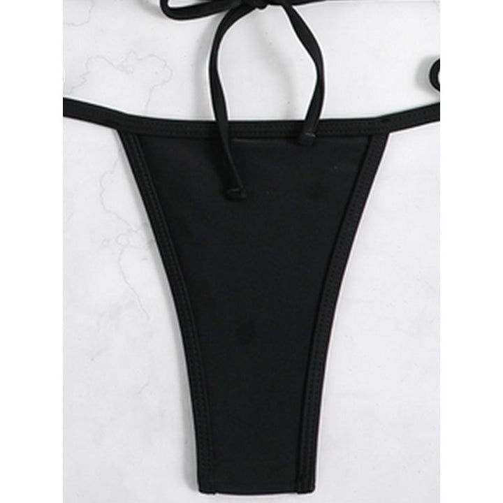 Dame Triangel-Bikini med dekorative snorebånd Skovae