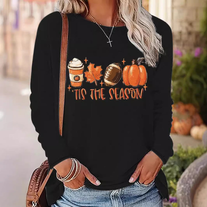 Dame Løs Langærmet T-shirt med elegant snit og komfortabelt stof Stilla