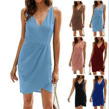Dame Elegant Wrap Mini Kjole Stilla
