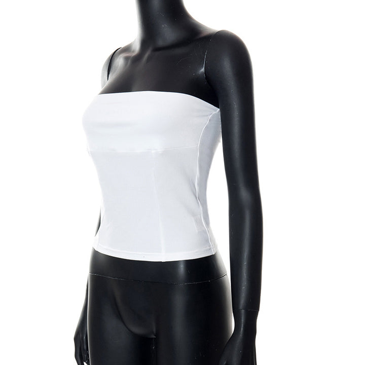 Dame Tube-top med figurformende snit Skovae