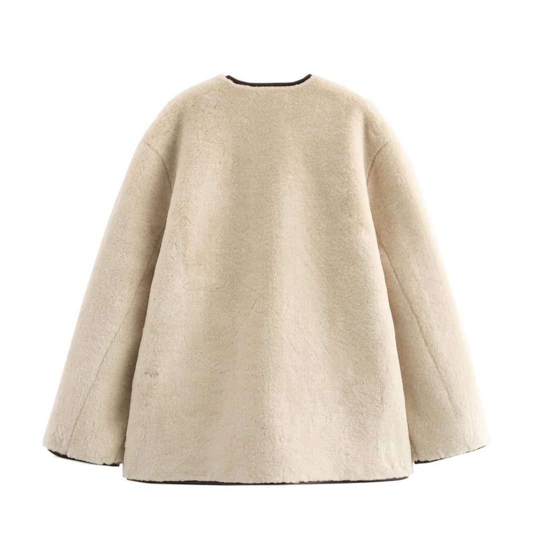 Femme Cozy Sherpa Duffle Coat Stilla