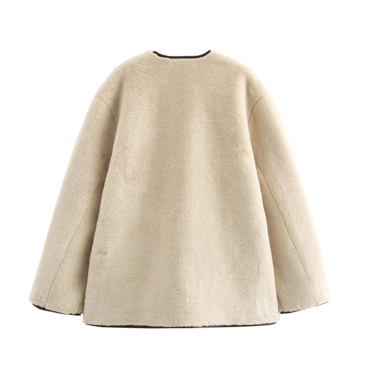Femme Cozy Sherpa Duffle Coat Stilla