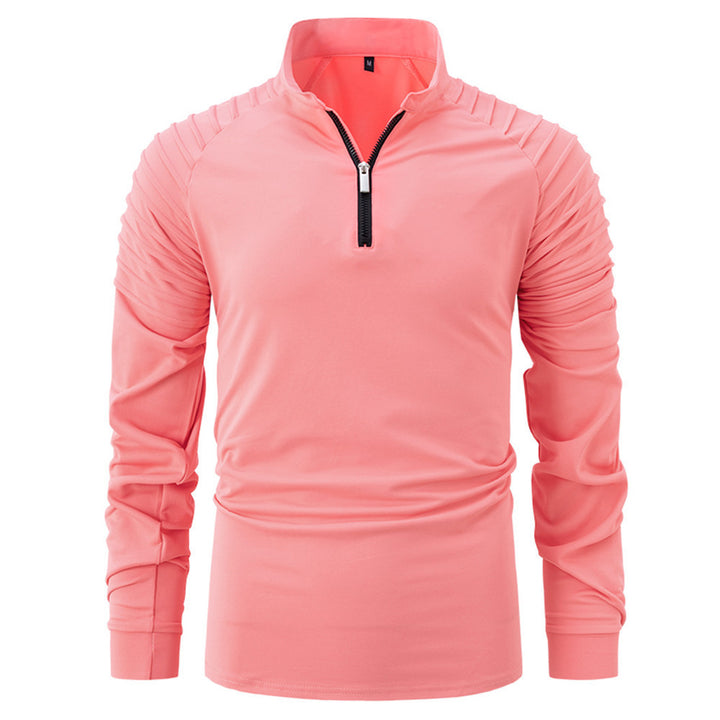 Herre funktionstrøje med moderne ståkrave og lynlås Stilla