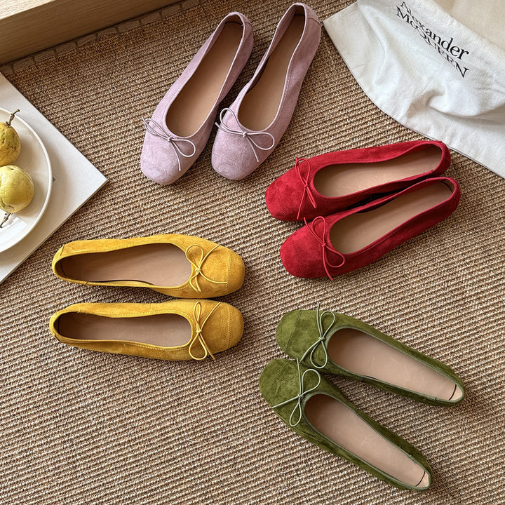 Dame Særlæder Bue-Detail Ballerina Flats Stilla