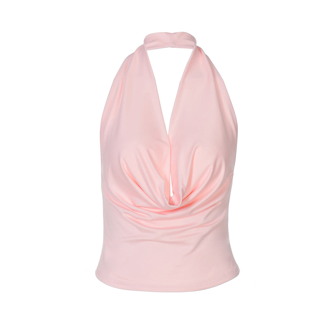 Dame Elegant Top med afslappet vikledesign Stilla