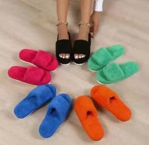 Dame Fluffy Wellness-Slippers med skridsikker sål og komfortabelt indlæg Stilla