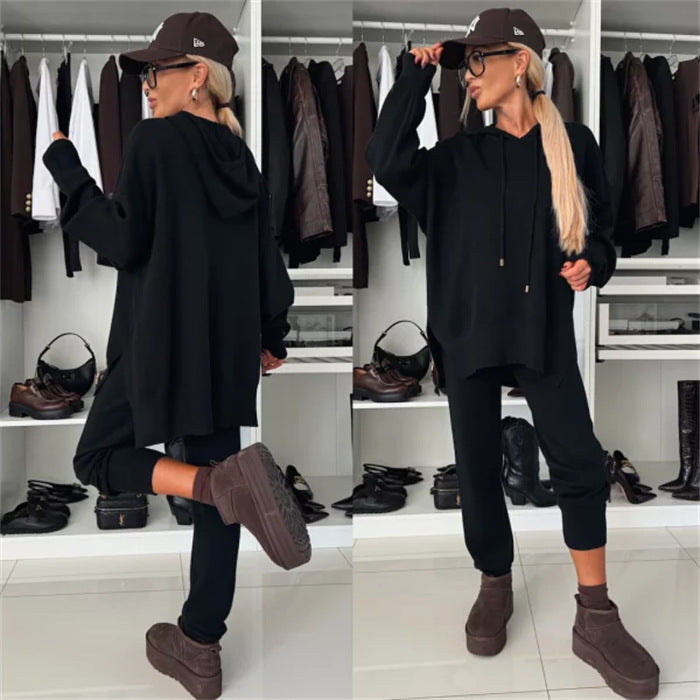 Dame afslappet sport sæt med oversized hoodie og afslappede joggingbukser Stilla