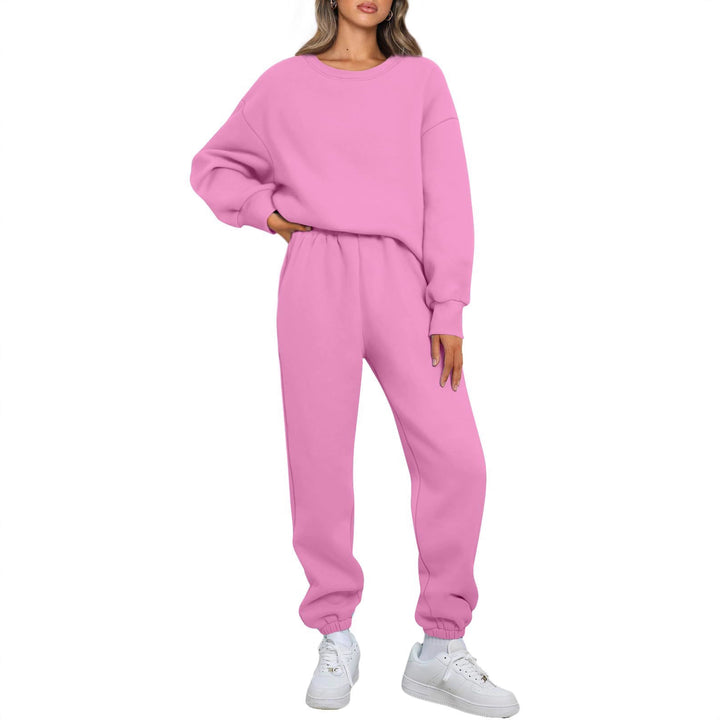 Kvindernes komfortable fritidssæt med oversized pasform og elastisk talje Skovae