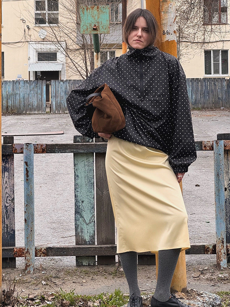 Dame Oversized Regnjakke med Pletter Stilla