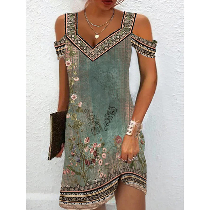 Dame sommerkjole med floral design Stilla
