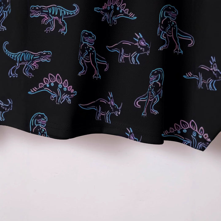 Herrer Poloshirt med kreativ dinosaurtryk Stilla