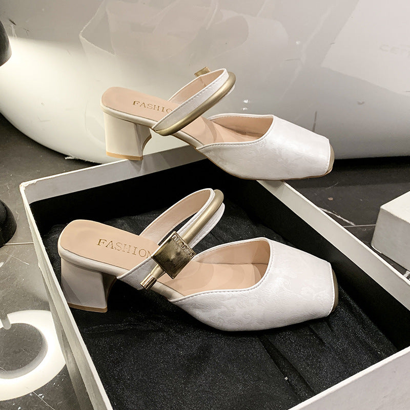 Dame Slingback Sandaler med elegant blokhæl og moderigtigt bånd Stilla