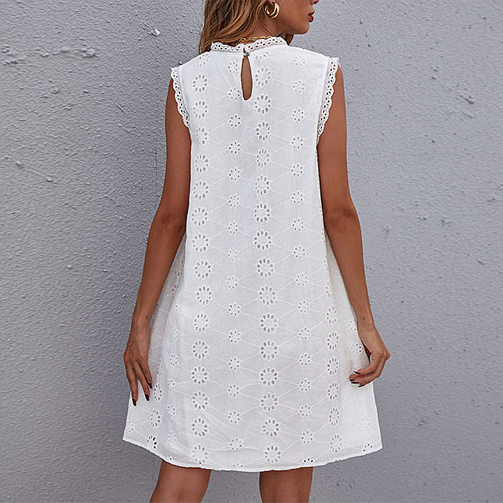 Femme Broderet A-linje Mini Kjole Stilla