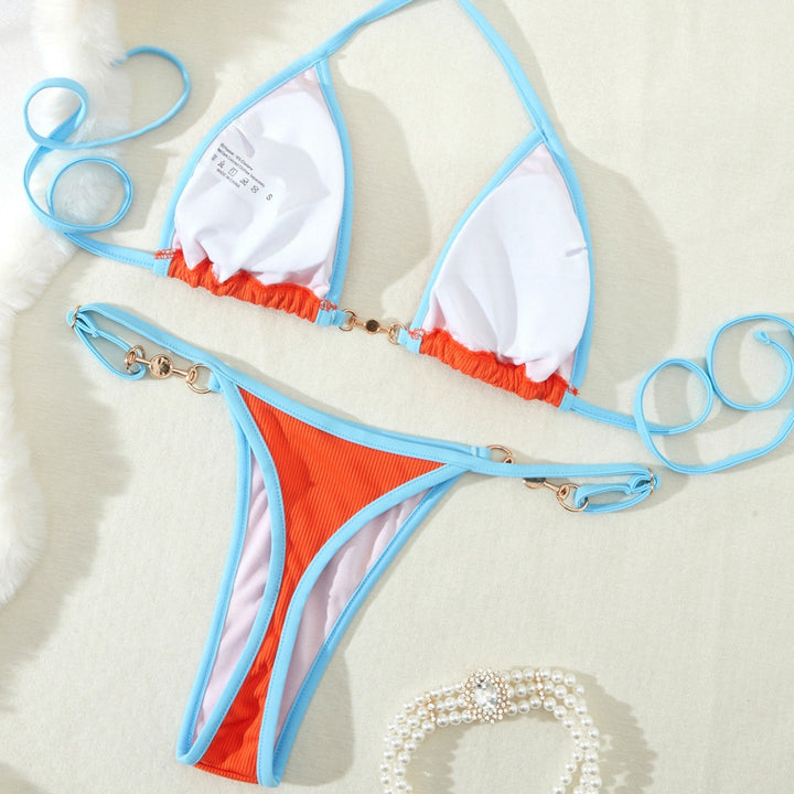 Dame bikinisæt med justerbare stropper og glammende detaljer Stilla