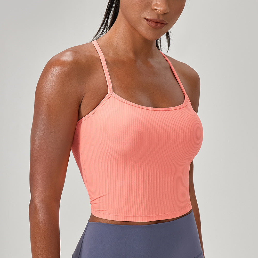 Damer Sports Crop Top med fugtregulerende materiale og fleksibel snit Stilla