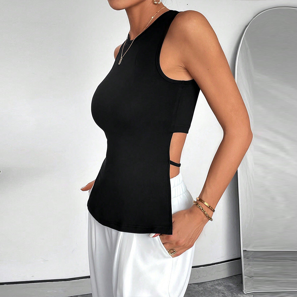 Kvindernes sporty tanktop med sideskæring Stilla
