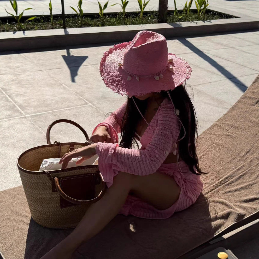 Damer betagende strandklædelige outfit med cropped top og maxiskørt Skovae