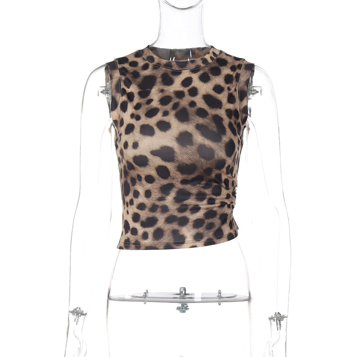 Dame Figurativt Top i Leopardsmønster Skovae