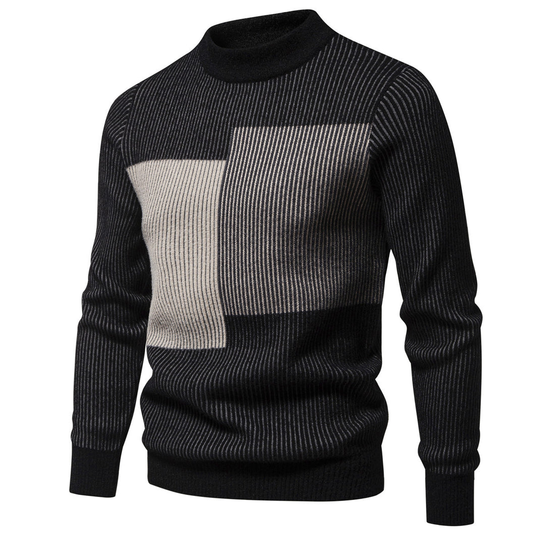 Herrer Struktureret Farveblokk Pullover Sweater Stilla