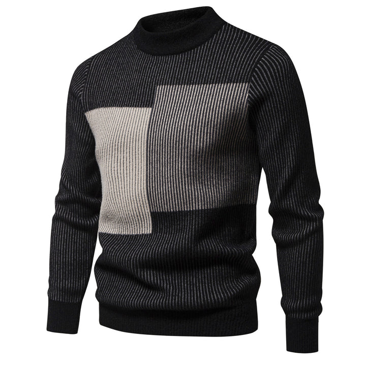 Herrer Struktureret Farveblokk Pullover Sweater Stilla