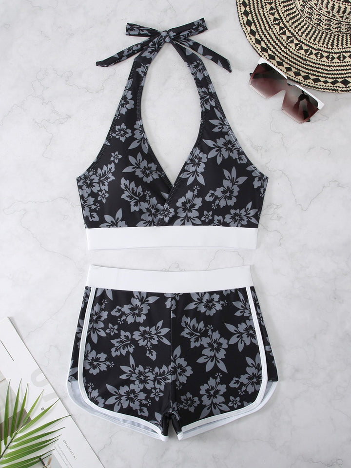 Dame Floral Tankini Sæt Stilla