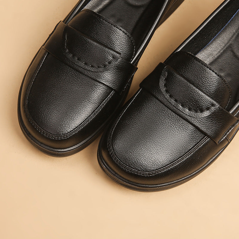 Femme Klassiske Læder Slipper Stilla
