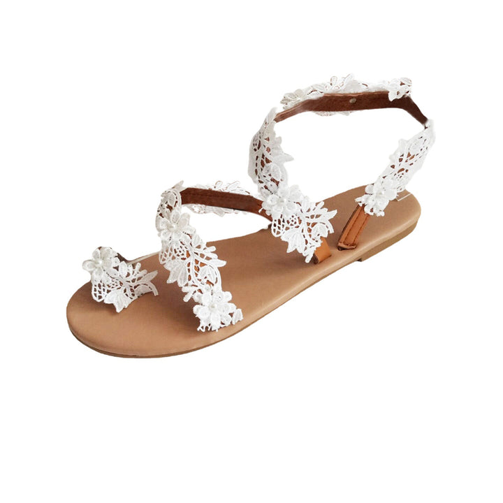 Dame sandaler med florale spidsdetaljer og luftig fodsengdesign Stilla
