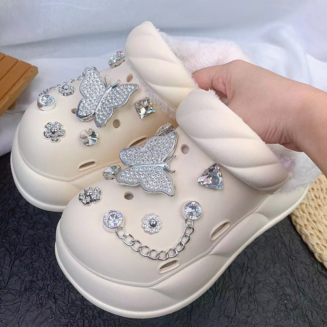 Dame Komfortable og luksuriøse Clogs med glamourøst smykkedetalje og blødt for Stilla