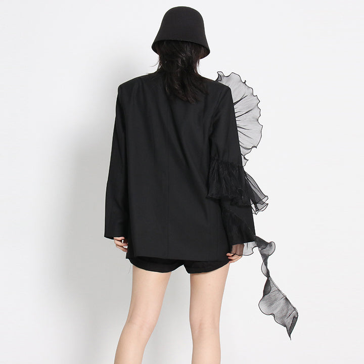Dame blazer med voluminøse tyl-detaljer Stilla