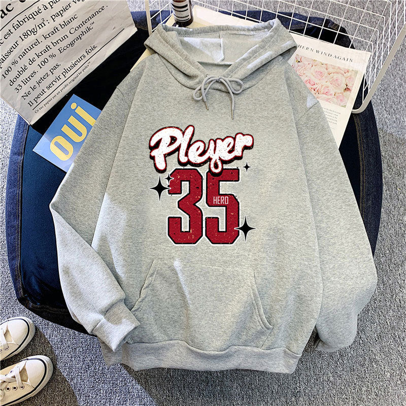 Kvindelig hætte sweatshirt med kreativ basketball design Skovae