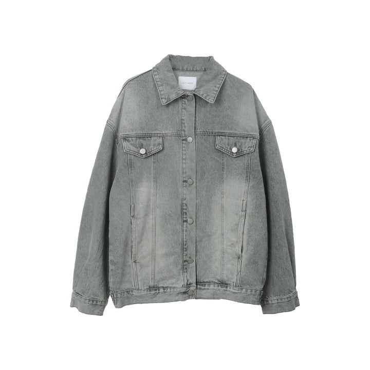Dame Oversized Jeansjakke med afslappet pasform og justerbar krave Stilla