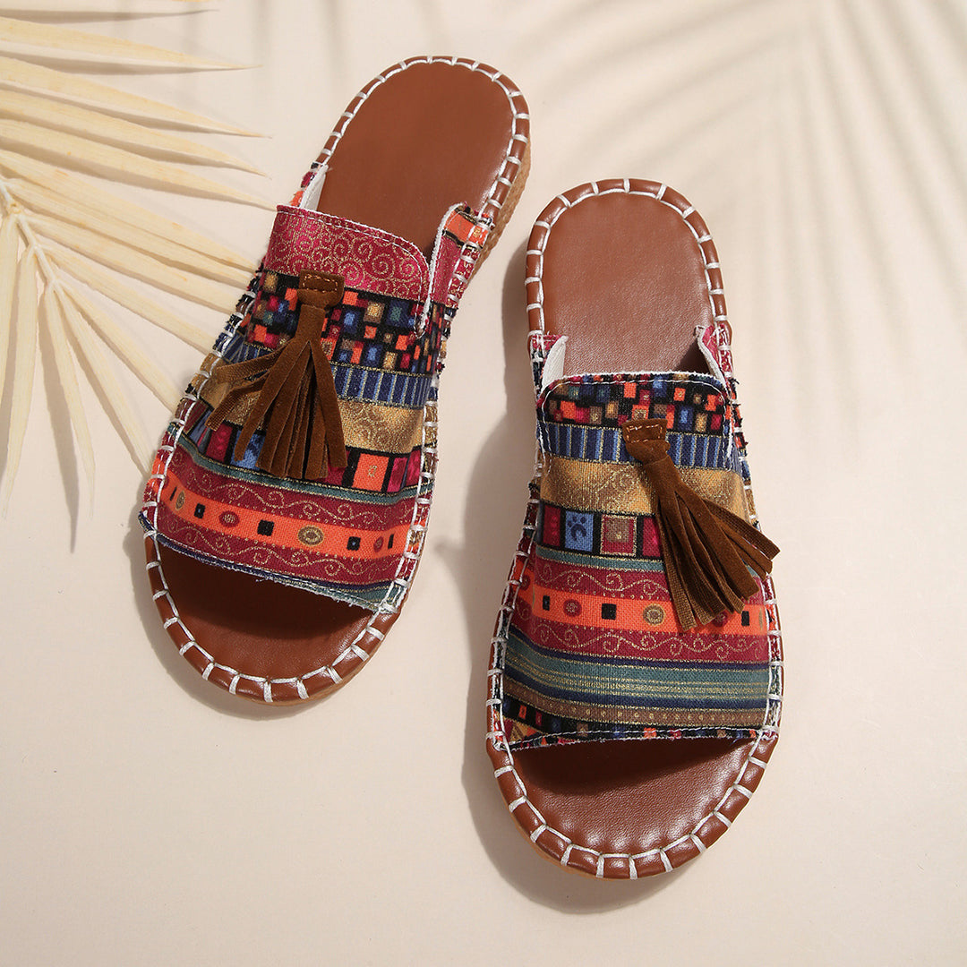 Dame stilfulde Boho Glid Sandaler Stilla