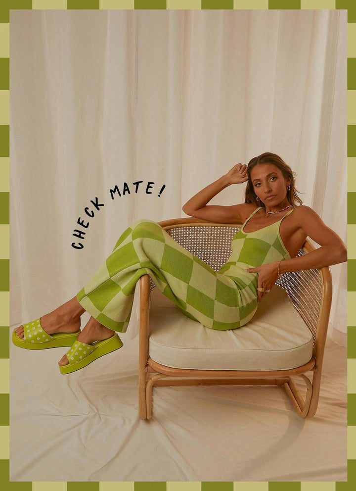 Dame Designer-Midi-Kjole med stilfuldt grafikmønster Skovae